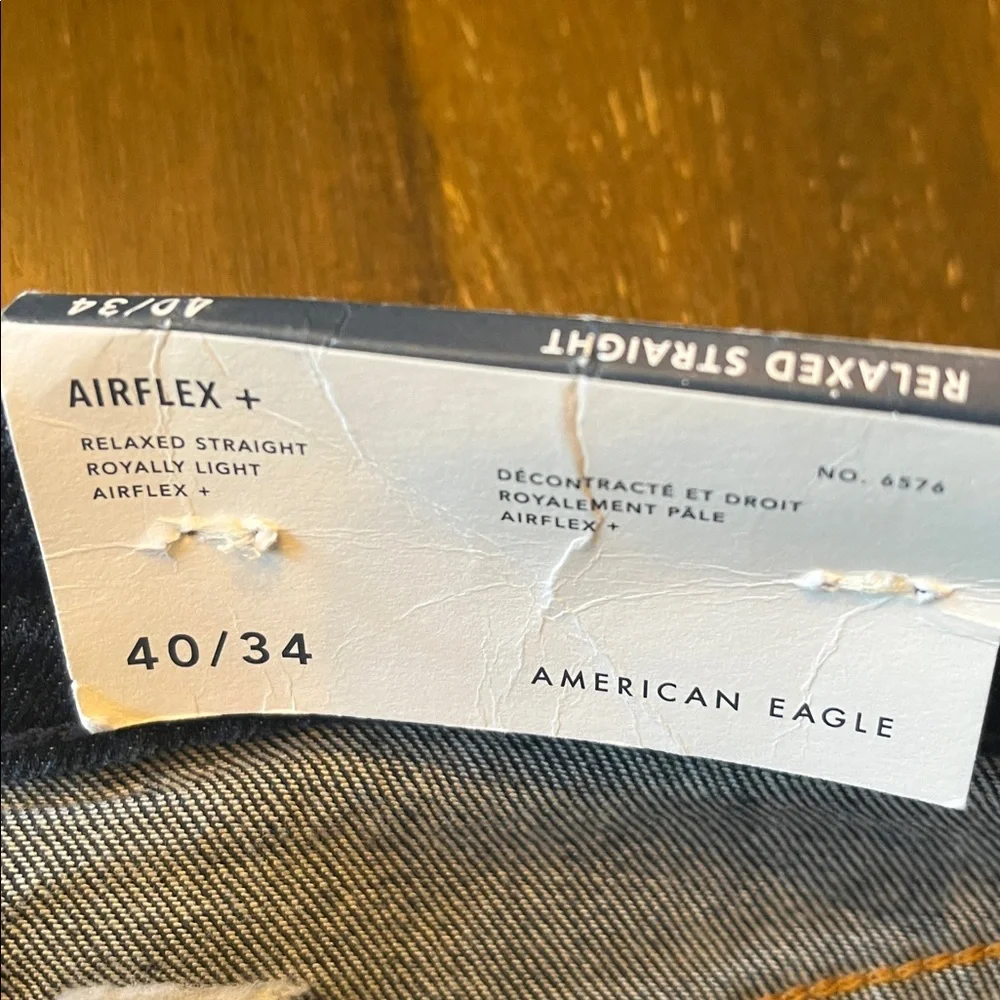 American Eagle Airflex+ Relaxed Straight Jeans 40x34 - Picture 2 of 5